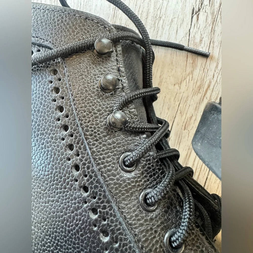 Allen Edmonds Long Branch Wing Tip Dress Boots Pebble Leather Lace Up Men’s 10.5